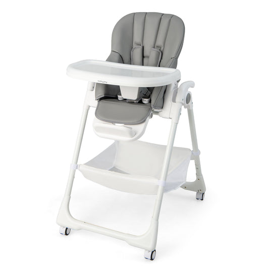 Convertible Infant Dining Chair with 5 Backrest and 3 Footrest Positions, Gray - Gallery Canada