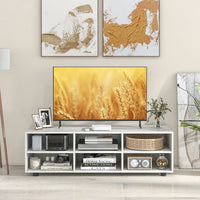 Thumbnail for TV Stand for TV up to 55 Inch with 6 Storage Compartments - Gallery View 6 of 10