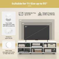 Thumbnail for TV Stand for TV up to 55 Inch with 6 Storage Compartments - Gallery View 8 of 10