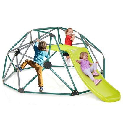 Kids Climbing Dome with Slide and Fabric Cushion for Garden Yard, Green Climbers & Slides at Gallery Canada