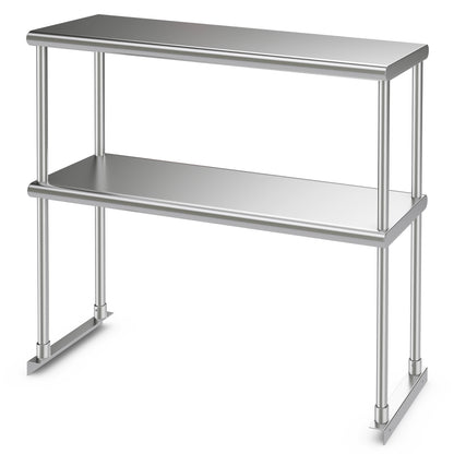 Stainless Steel Overshelf with Adjustable Lower Shelf for Restaurant Kitchen, Silver Kitchen Tools at Gallery Canada