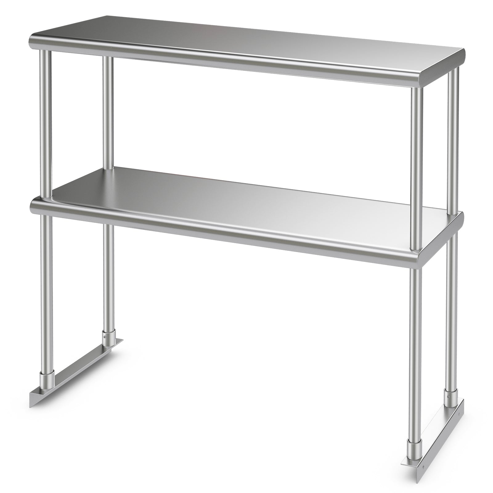 Stainless Steel Overshelf with Adjustable Lower Shelf for Restaurant Kitchen, Silver Kitchen Tools Silver at Gallery Canada