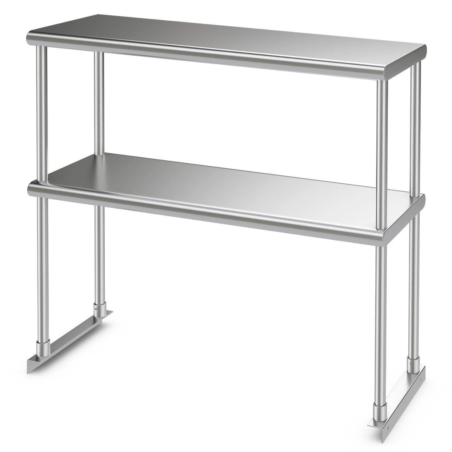 Stainless Steel Overshelf with Adjustable Lower Shelf for Restaurant Kitchen, Silver Kitchen Tools Silver at Gallery Canada