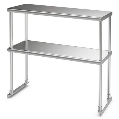 Stainless Steel Overshelf with Adjustable Lower Shelf for Restaurant Kitchen, Silver Kitchen Tools at Gallery Canada