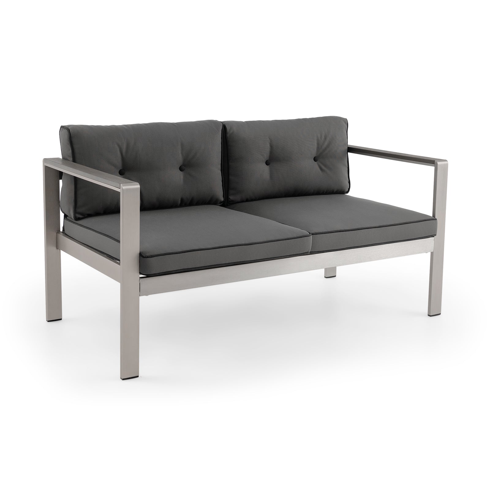 2-Person Sofa Chair With WPC Armrests, Gray Sofas & Loveseats at Gallery Canada