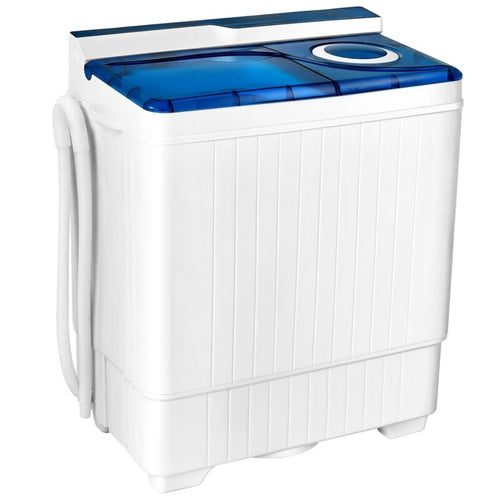 26 Pound Portable Semi-Automatic Washing Machine with Built-in Drain Pump, Blue