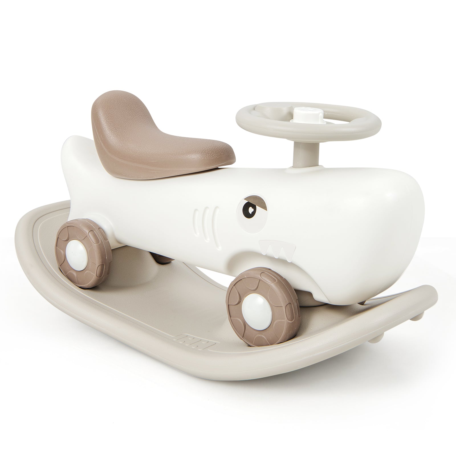 Convertible Rocking Horse, Sliding Car With Detachable Balance Board, White Push & Pedal Ride On Toys White at Gallery Canada