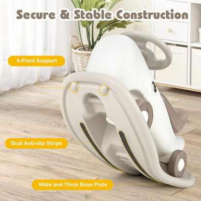 Convertible Rocking Horse and Sliding Car with Detachable Balance Board, White Push & Pedal Ride On Toys at Gallery Canada