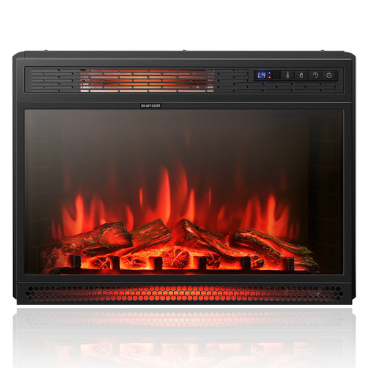 25 Inches Recessed Electric Heater, Black Fireplaces Black at Gallery Canada