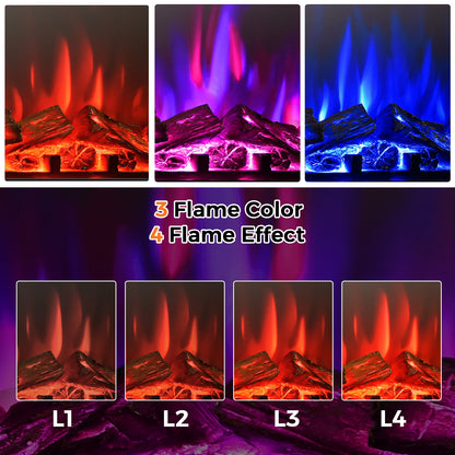 25 Inches Recessed Electric Heater, Black Fireplaces at Gallery Canada