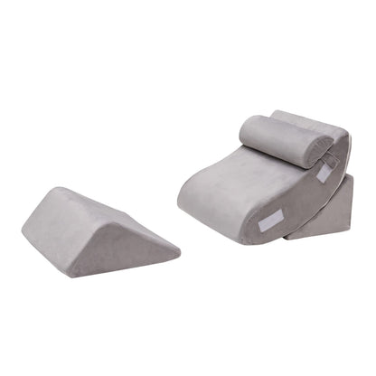 4 Piece Bed Wedge Pillow, Back Neck Leg Pain Relief, Gray Bedding at Gallery Canada