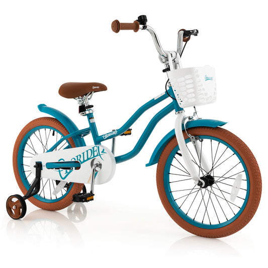 Children Bicycle With Front Handbrake, Rear Coaster Brake, Turquoise Kids Bike Turquoise at Gallery Canada