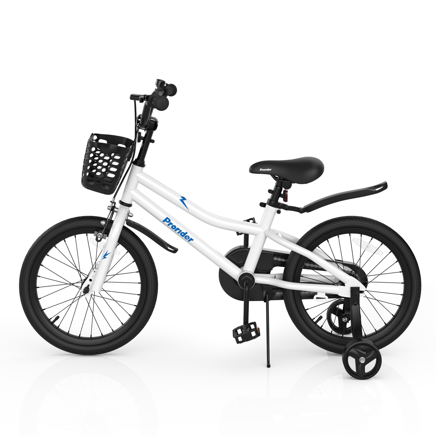 18 Feet Kids Bike with Removable Training Wheels, White Kids Bike at Gallery Canada