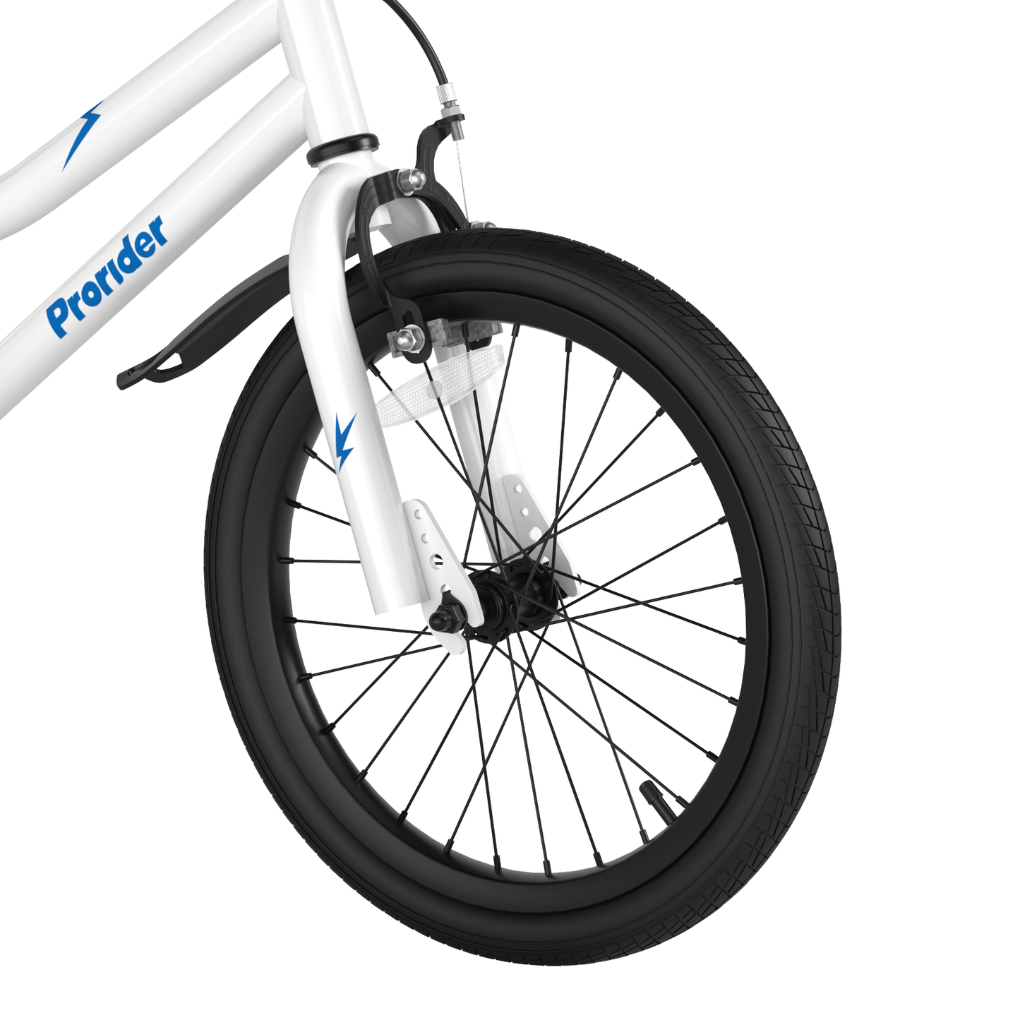 18 Feet Kids Bike with Removable Training Wheels, White Kids Bike at Gallery Canada