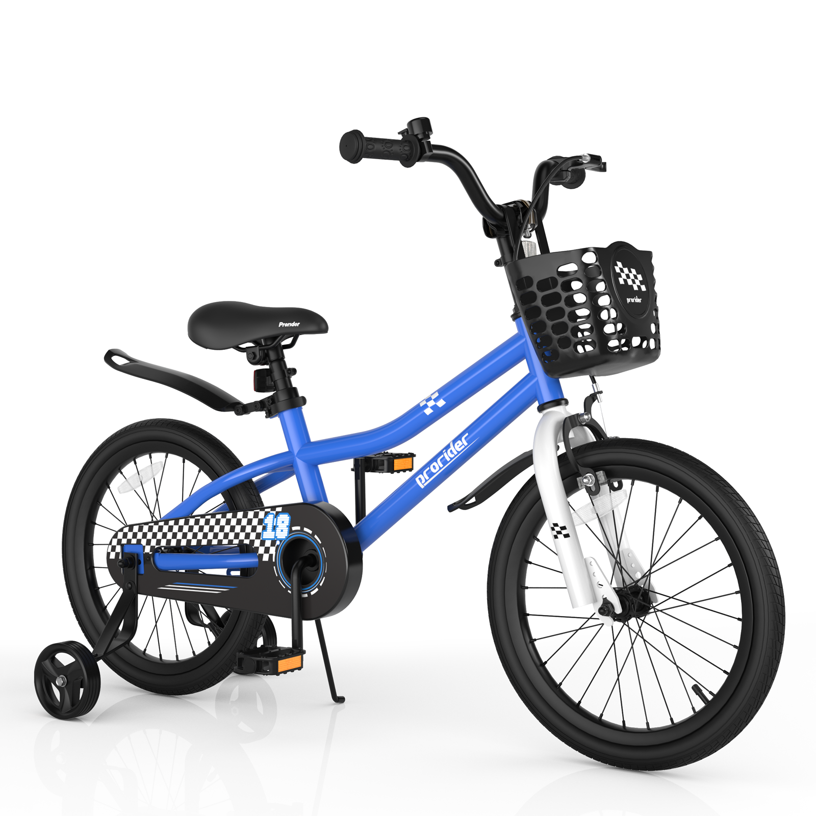 18 Feet Kids Bike with Removable Training Wheels, Navy Kids Bike Navy at Gallery Canada