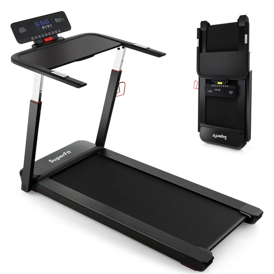 3HP Folding Treadmill with Adjustable Height and APP Control, Black Treadmills Black at Gallery Canada