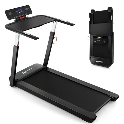 3HP Folding Treadmill with Adjustable Height and APP Control, Black Treadmills at Gallery Canada