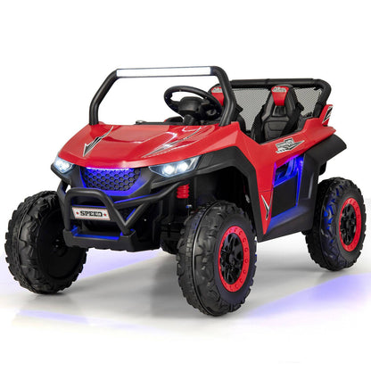 12V 2-Seater Kids Ride on UTV with Slow Start Function Music, Red Powered Ride On Toys at Gallery Canada