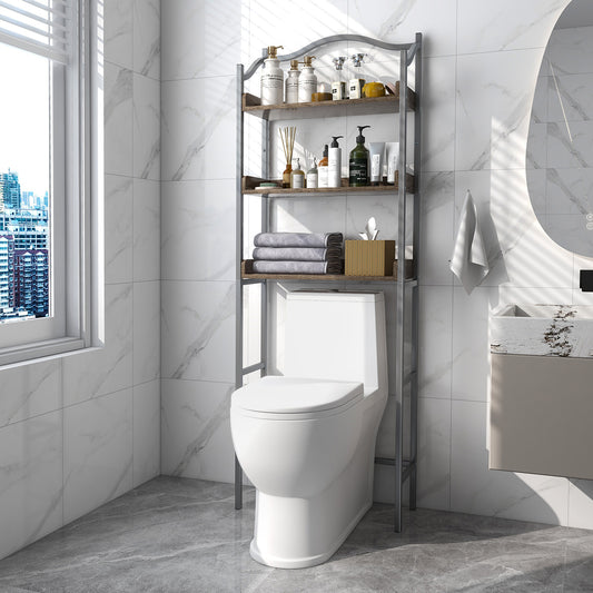 3-Tier Over-The-Toilet Bathroom Storage Rack, Silver Bathroom Etagere Silver at Gallery Canada
