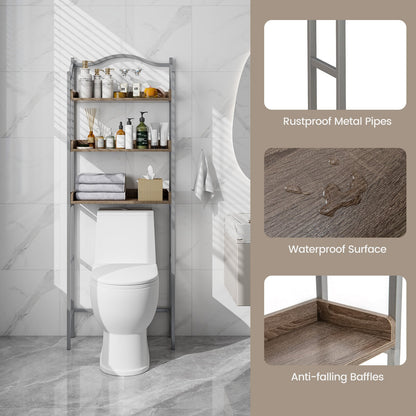 3-Tier Over-The-Toilet Bathroom Storage Rack, Silver Bathroom Etagere at Gallery Canada