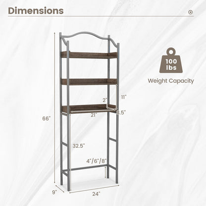 3-Tier Over-The-Toilet Bathroom Storage Rack, Silver Bathroom Etagere at Gallery Canada