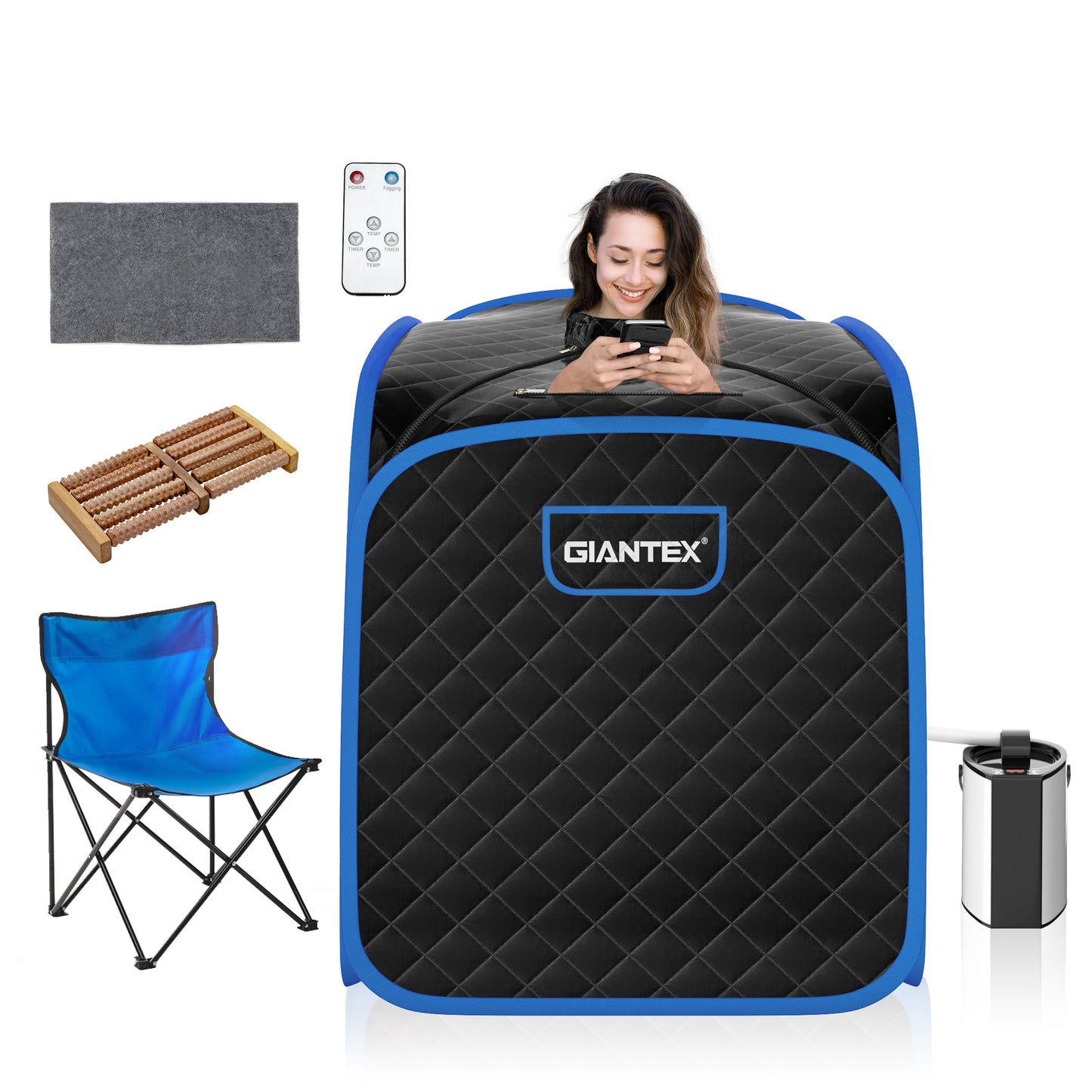 Portable Steam Sauna Spa With Steamer Chair, Black Spa & Salon at Gallery Canada