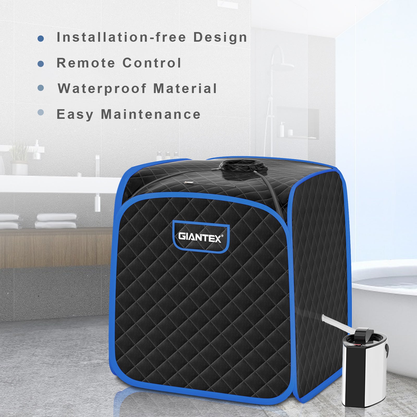 Portable Personal Steam Sauna Spa with Steamer Chair, Black Spa & Salon at Gallery Canada