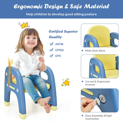 Kids Activity Table And Chair Set With Montessori Toys, Blue Kids Table & Chair Sets at Gallery Canada