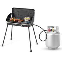 Thumbnail for 2-in-1 Gas Camping Grill and Stove with Detachable Legs - Gallery View 4 of 10
