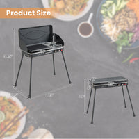 Thumbnail for 2-in-1 Gas Camping Grill and Stove with Detachable Legs - Gallery View 5 of 10