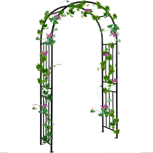 7.2 Feet Garden Decoration Climbing Plants Arch, Black Outdoor Decor Black at Gallery Canada
