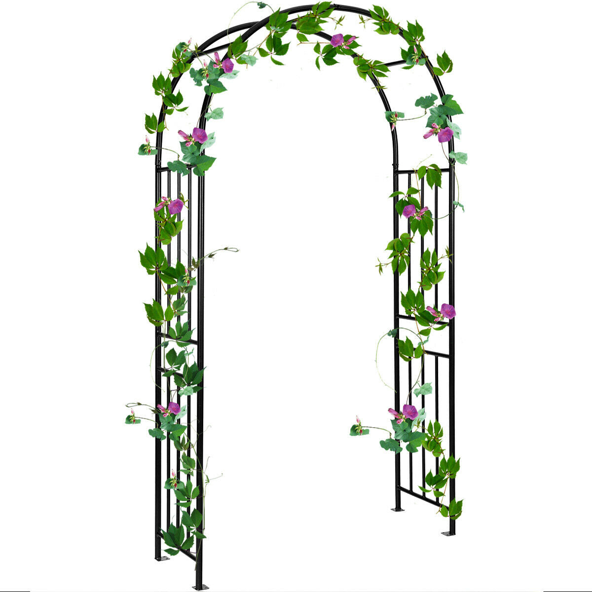 7.2 Feet Garden Decoration Climbing Plants Arch, Black Outdoor Decor at Gallery Canada
