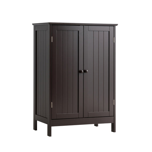 Bathroom Floor Storage Cabinet, Double Door, Brown Floor Cabinets Brown at Gallery Canada