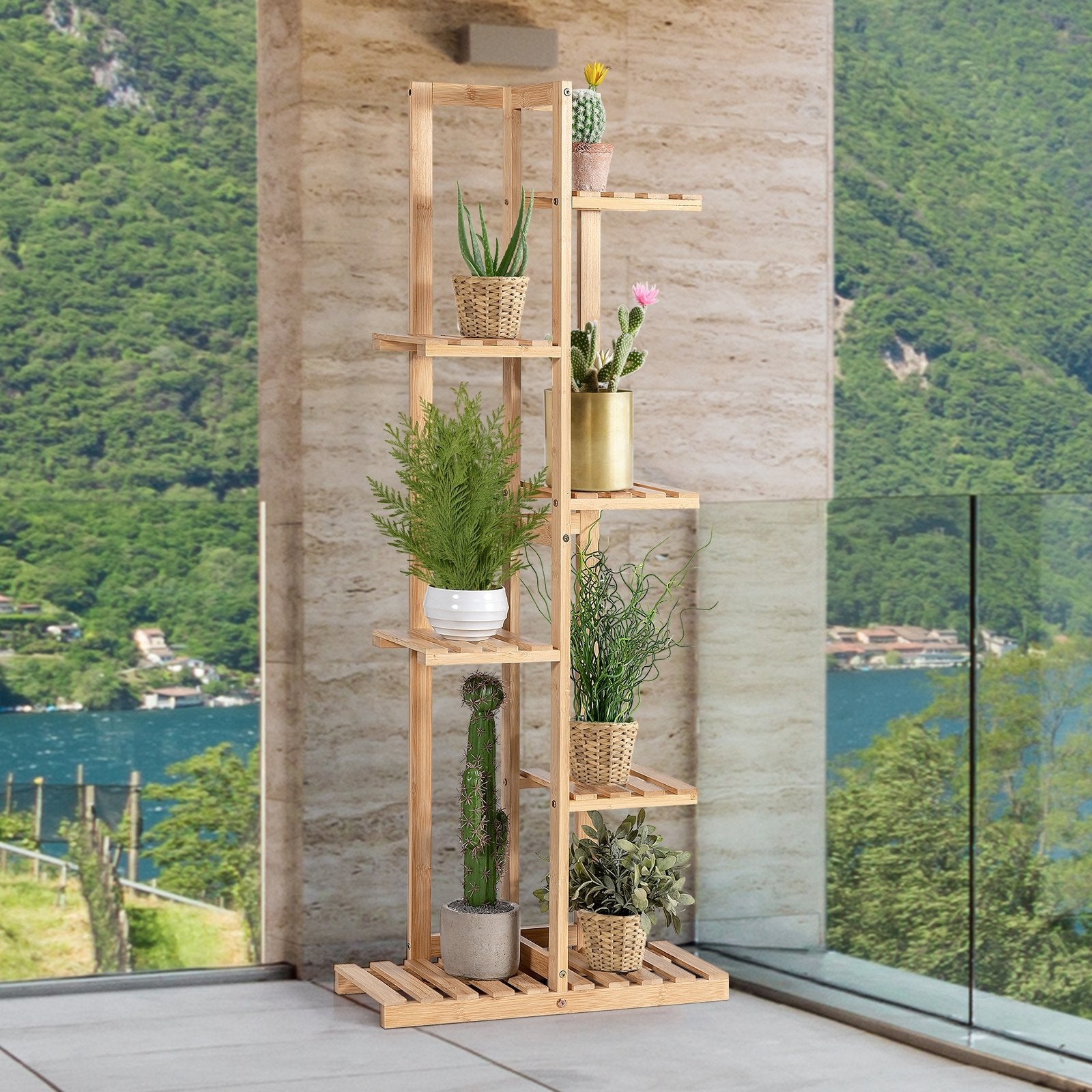 6 Tier 7 Potted Plant Stand Rack for Patio Yard - Gallery Canada