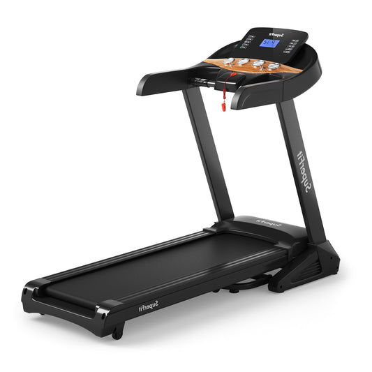 3.75HP Electric Folding Treadmill with Auto Incline 12 Program APP Control, Black Treadmills Black at Gallery Canada