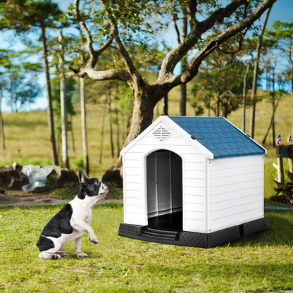 Plastic Waterproof Ventilate Pet Puppy House, Blue Dog Kennels at Gallery Canada