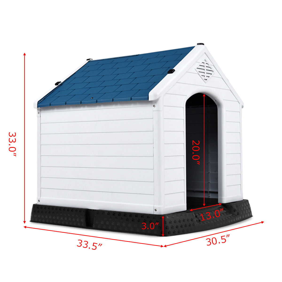 Plastic Waterproof Ventilate Pet Puppy House, Blue Dog Kennels at Gallery Canada