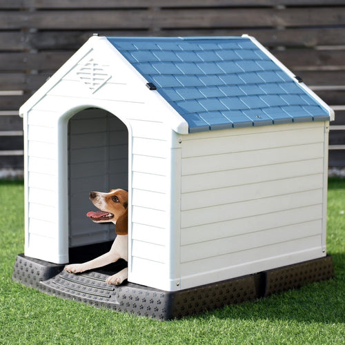 Indoor/Outdoor Waterproof Plastic Dog House Pet Puppy Shelter , Multicolor