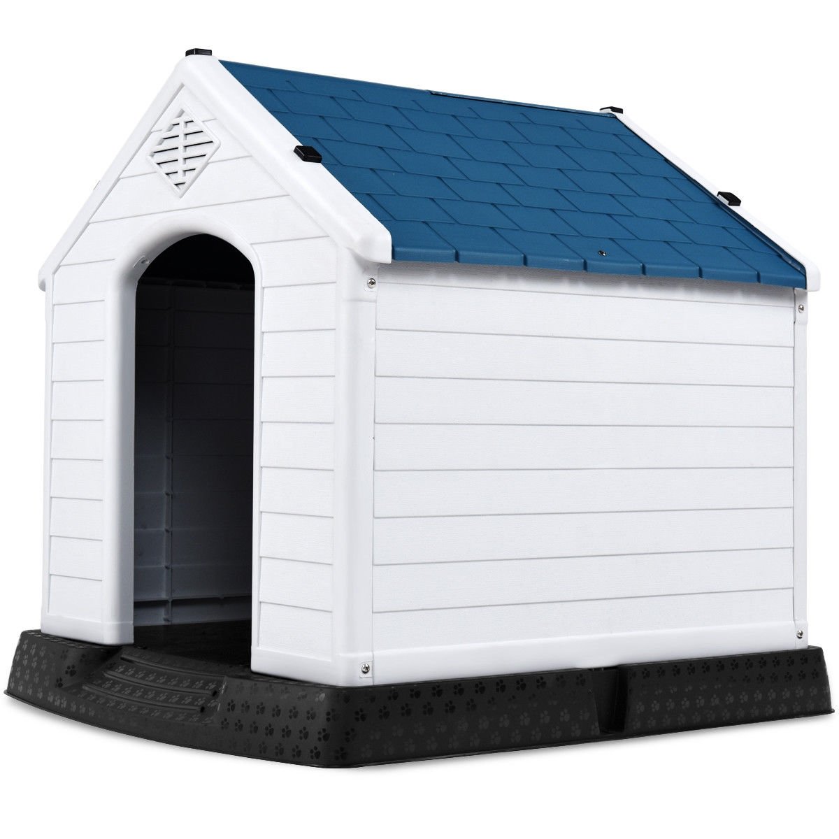 Indoor/Outdoor Waterproof Plastic Dog House Pet Puppy Shelter , Multicolor - Gallery Canada