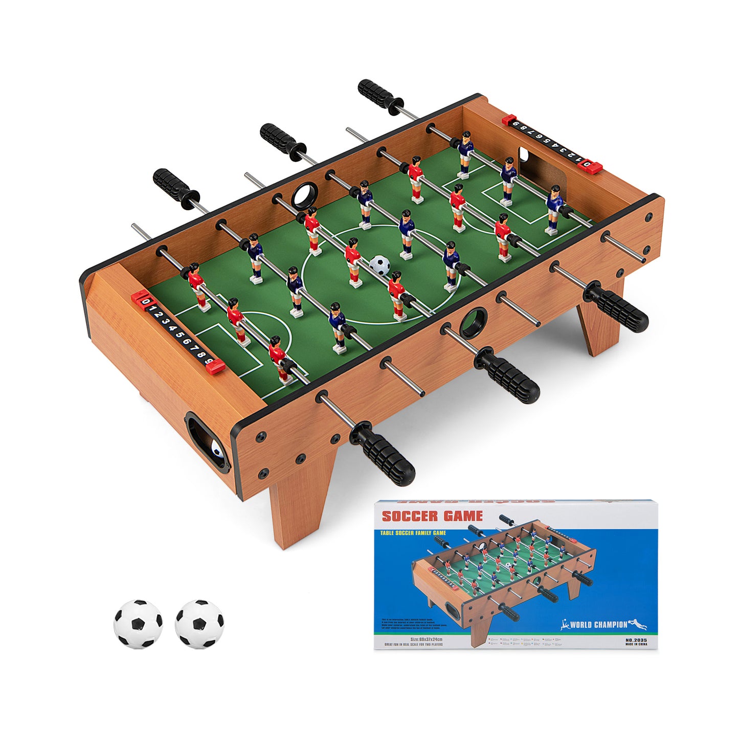 27 Inch Indoor Competition Foosball Table, Brown Game Room Brown at Gallery Canada