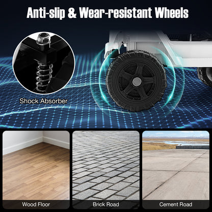 12V Kids Ride On Truck with Remote Control and Headlights, White Powered Ride On Toys at Gallery Canada