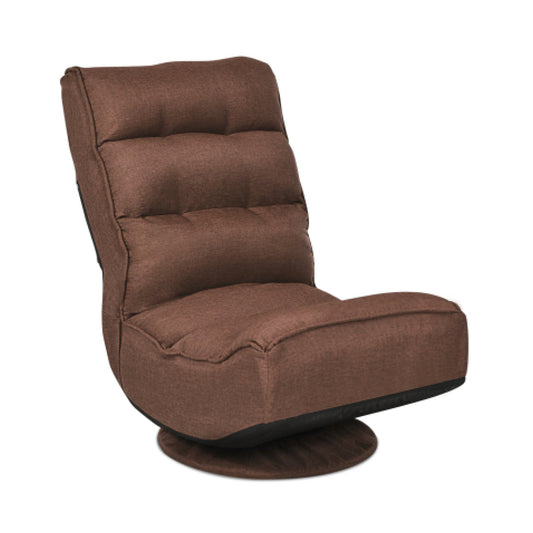 5-Position Folding Floor Gaming Chair, Rustic Brown at Gallery Canada