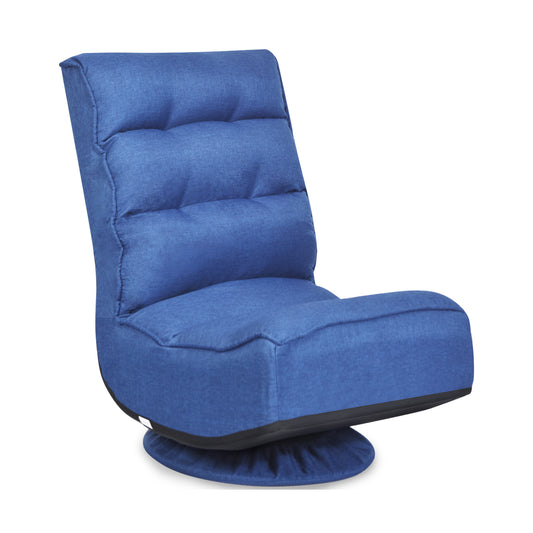 5-Position Folding Floor Gaming Chair, Navy Floor Chairs Navy at Gallery Canada