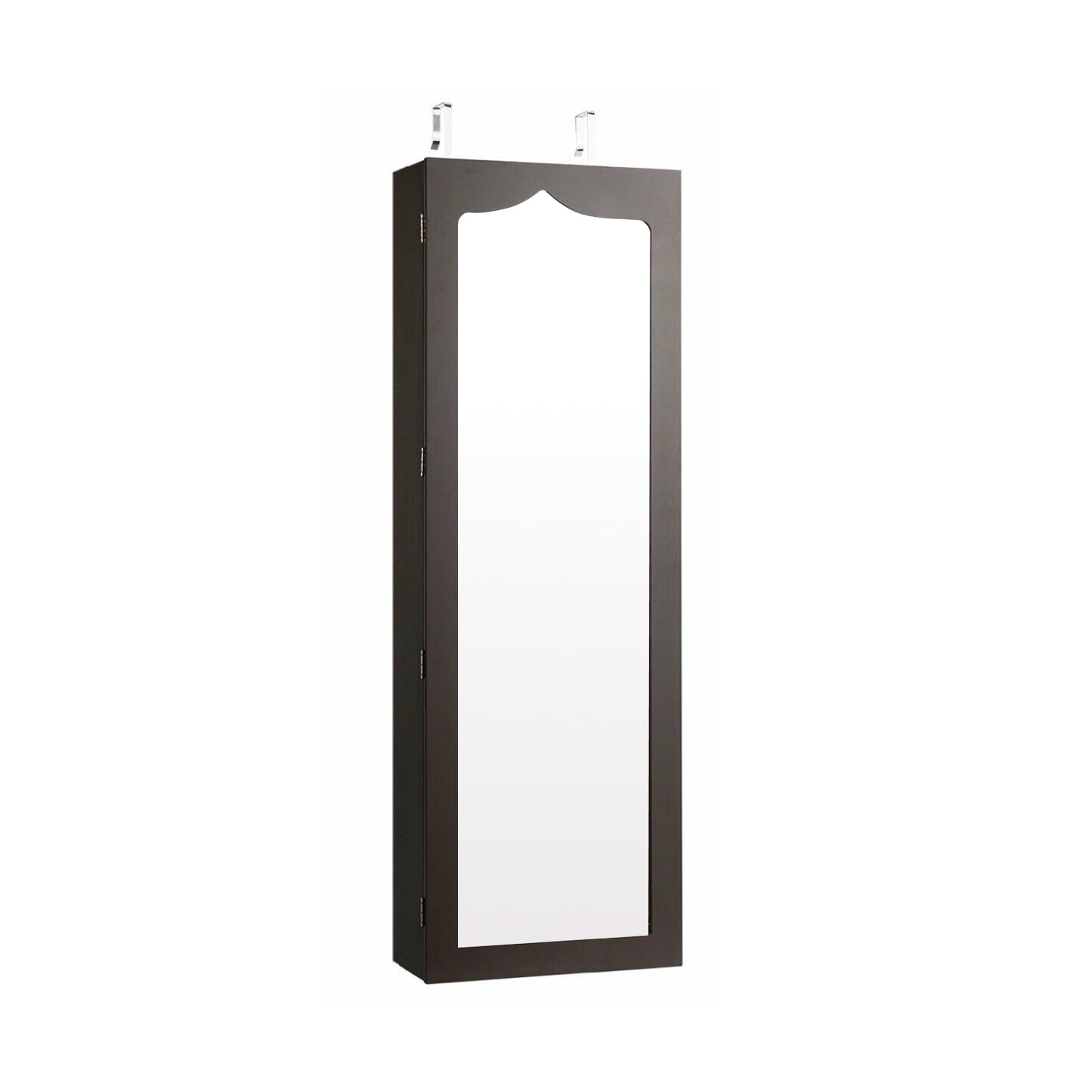 5 LED Lockable Mirror Jewelry Cabinet, 6 Drawers, Brown Jewelry Armoires at Gallery Canada