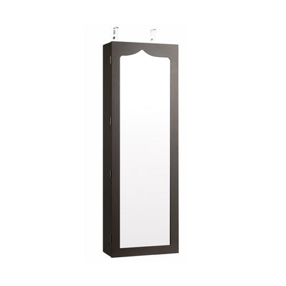 5 LED Lockable Mirror Jewelry Cabinet, 6 Drawers, Brown Jewelry Armoires at Gallery Canada