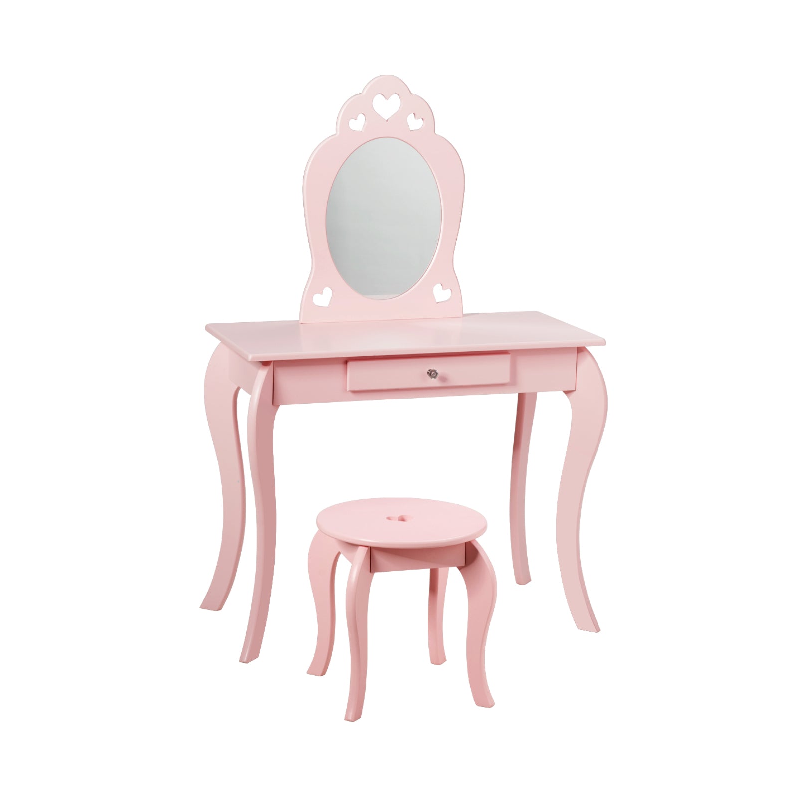 Kids Princess Makeup Dressing Play Table Set with Mirror , Pink Makeup Vanities at Gallery Canada