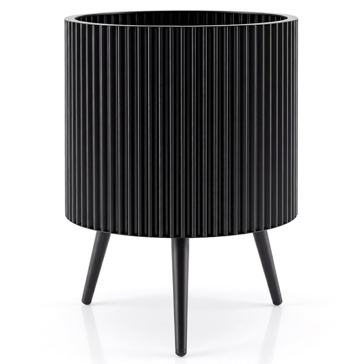 16.5 Inch Plant Pot With Stand, Tapered Legs For Garden