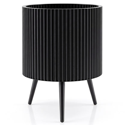 16.5 Inch Plant Pot With Stand, Tapered Legs For Garden