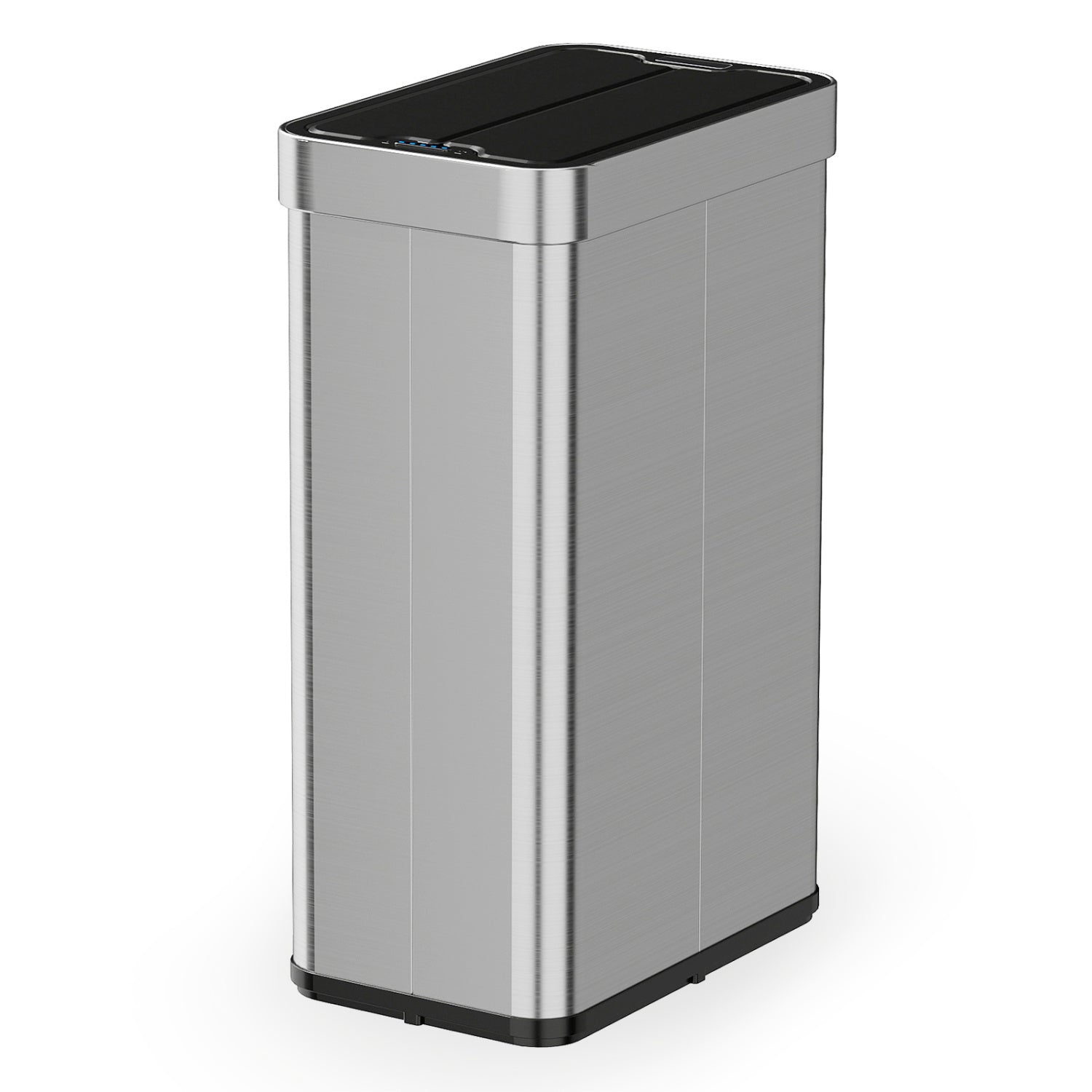 16 Gallon Trash Can with Wing Lids for Bedroom Bathroom Kitchen, Silver Kitchen Trash Cans at Gallery Canada