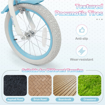16 Inch Kids Bike, Adjustable With Basket, Princess Of The Sea Theme, Blue Kids Bike at Gallery Canada